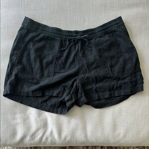 J. Crew Women's Black Linen Blend Shorts